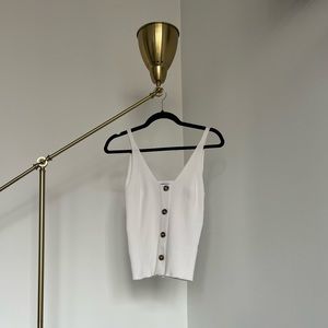 Massimo Dutti knitted buttons down top.